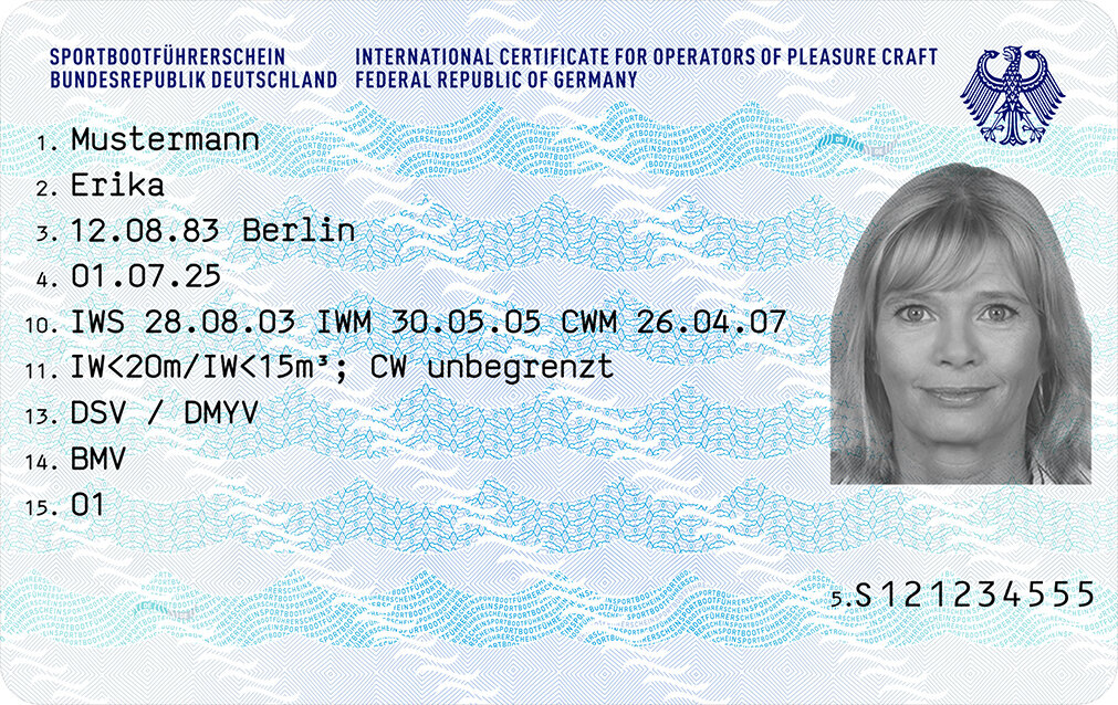 Sportbootführerschein See und Binnen als Karte